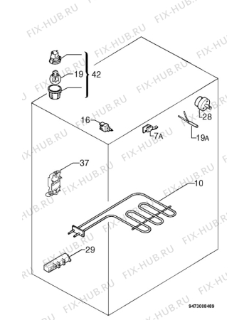 Взрыв-схема плиты (духовки) Electrolux EKG5600W - Схема узла Electrical equipment 268